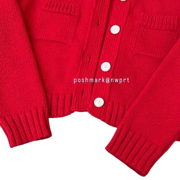 [SET] ZARA 🍓 Knit Cardigan Sweater Cami Tank Top Red XS S - Picture 6 of 16